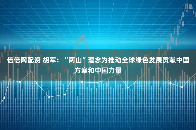 倍倍网配资 胡军：“两山”理念为推动全球绿色发展贡献中国方案和中国力量